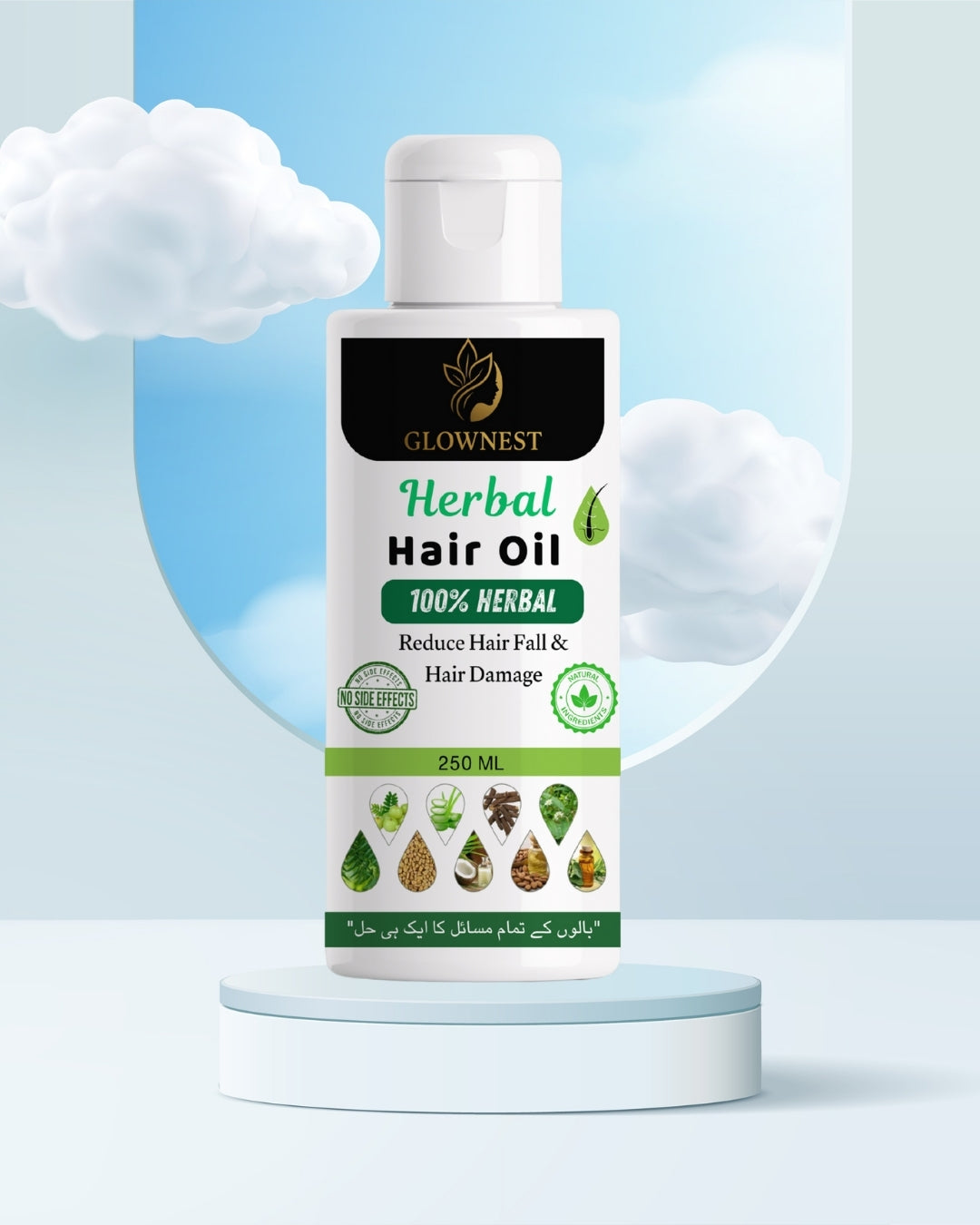 GlowNest Hair Oil Pure Herbal Product Free Cash On Delivery