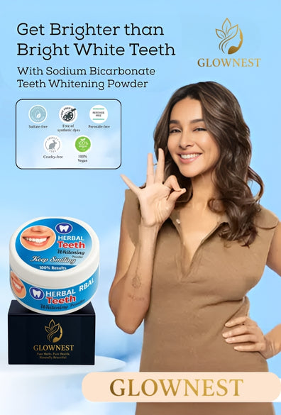 GlowNest Herbal Teeth Whitning Powder with Free Home Delivery