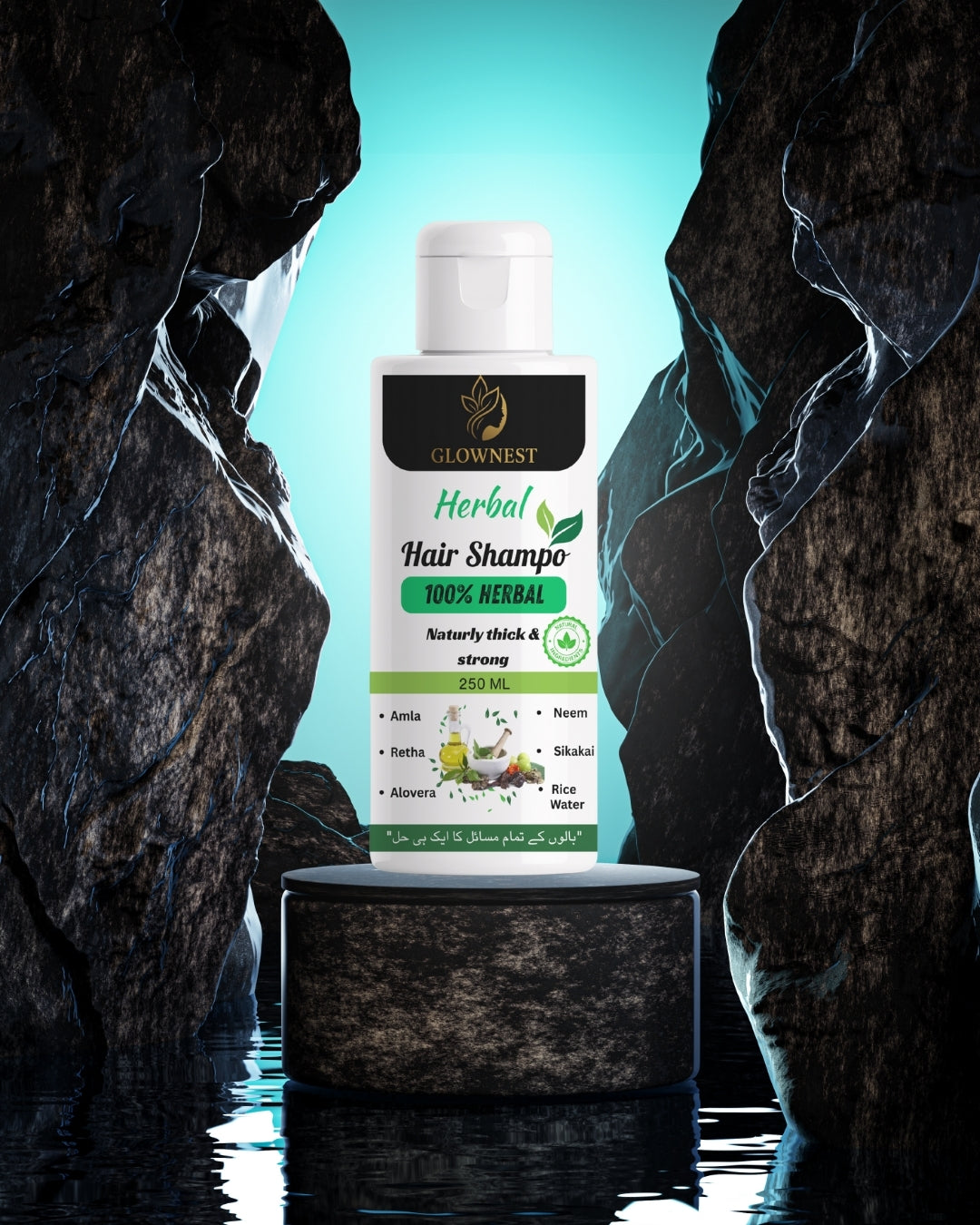 GlowNest Shampoo Pure Herbal Product Free Cash On Delivery