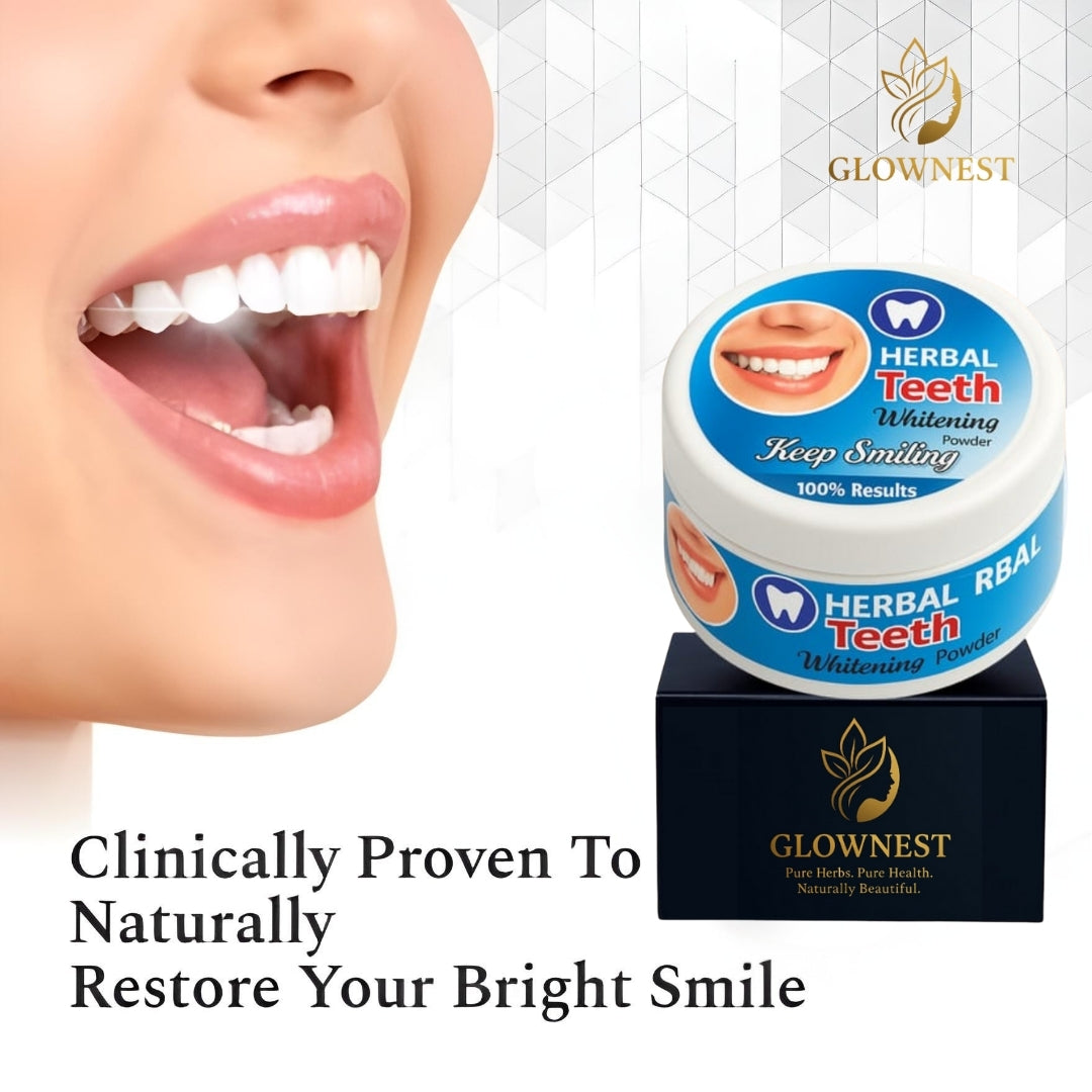 GlowNest Herbal Teeth Whitning Powder with Free Home Delivery