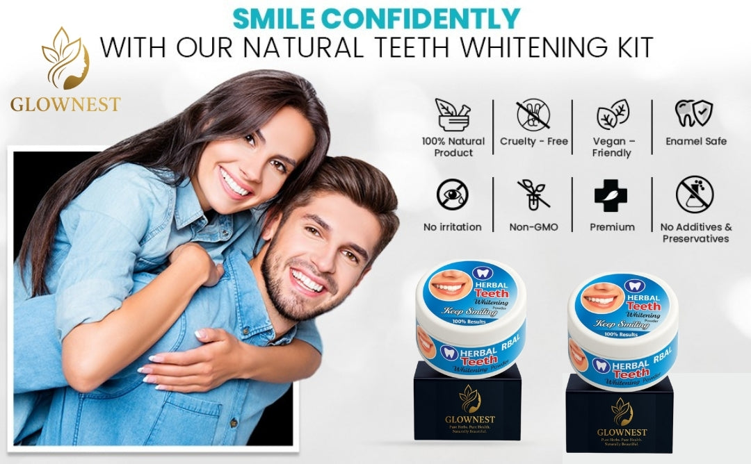GlowNest Herbal Teeth Whitning Powder with Free Home Delivery