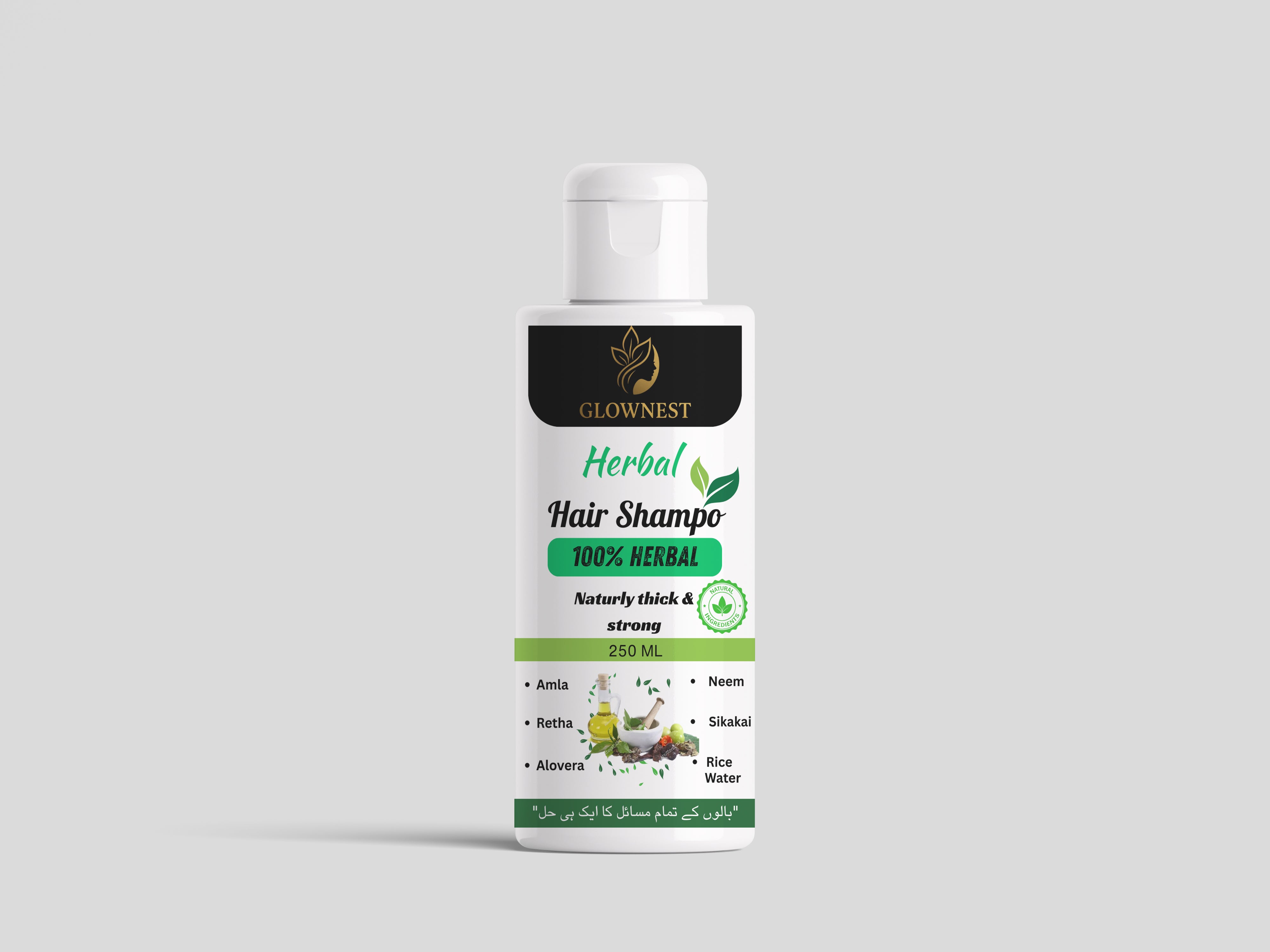 GlowNest Shampoo Pure Herbal Product Free Cash On Delivery